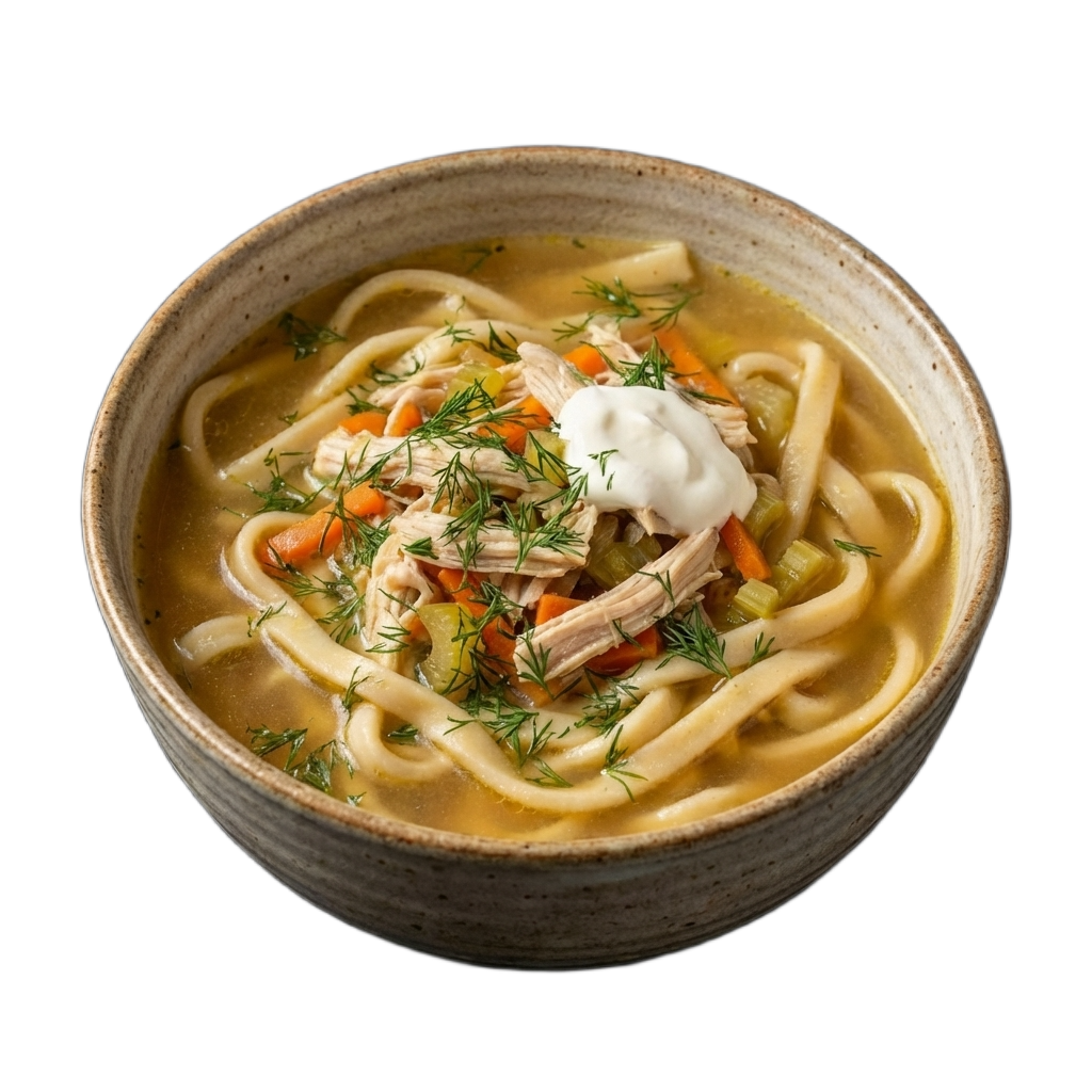 КУРЯЧИЙ БУЛЬЙОН з локшиною